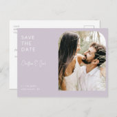 Lavender Foto Arch Wedding Save the Date Postkarte (Vorne/Hinten)