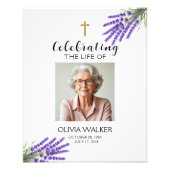 Lavender Foto Begräbniszeichen (Vorne)