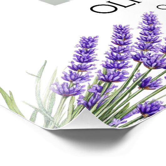 Lavender Foto Begräbniszeichen (Ecke)