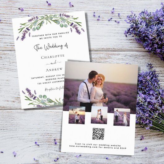 Lavender Foto Collage QR UAWG Budget Hochzeit