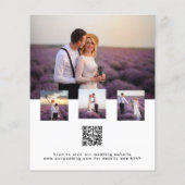 Lavender Foto Collage QR UAWG Budget Hochzeit (Rückseite)