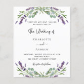 Lavender Foto Collage QR UAWG Budget Hochzeit (Vorderseite)