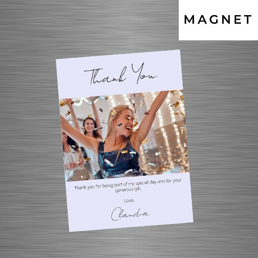 Lavender Foto danke Magnetkarte