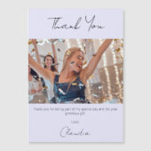 Lavender Foto danke Magnetkarte (Vorderseite)