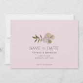 Lavender Foto Garden Wedding Save the Date (Rückseite)