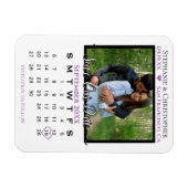 Lavender Foto Kalender Rettete Unser Datum Hochzei Magnet (Horizontal)