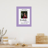 Lavender Foto Polka Dots Graduation Party Poster (Küche)