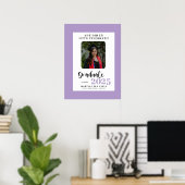 Lavender Foto Polka Dots Graduation Party Poster (Heimbüro)