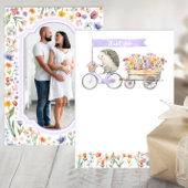 Lavender Foto Vielen Dank - Igel Baby Dusche Dankeskarte