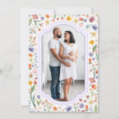 Lavender Foto Vielen Dank - Igel Baby Dusche Dankeskarte (Vorderseite)