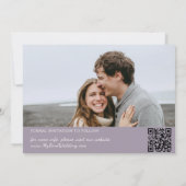 Lavender FotoCollage Save the Date (Rückseite)