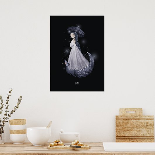 LAVENDER FOX von Alexandra Dikaia Poster (Küche)