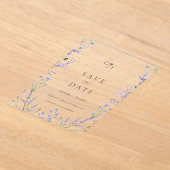 Lavender Französisch Hochzeit Acryl Save the Date Acryleinladungen (Ablage )