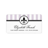 Lavender Französische Lilie Rücksendeadresse Adressaufkleber (Vorne)