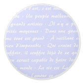 Lavender French Script Keramikknauf (Vorderseite)