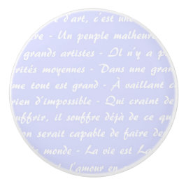 Lavender French Script Keramikknauf