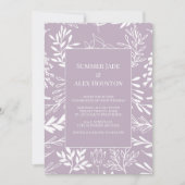 Lavender Frost Blumenzehen Einladung mit Foto (Vorderseite)