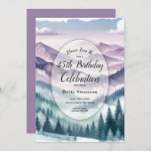 Lavender Frost in the Alpine Mist Custom Year Einladung (Vorne/Hinten)