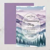 Lavender Frost in the Alpine Mist Housewarming  Einladung (Vorne/Hinten)