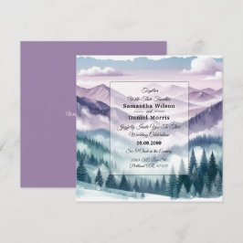 Lavender Frost in the Alpine Mist Wedding Einladung