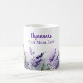 Lavender Frühling Floral Beste Mama überhaupt Kaffeetasse (Mittel)