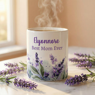 Lavender Frühling Floral Beste Mama überhaupt Kaffeetasse