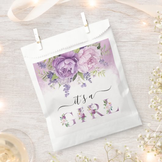 Lavender Garden Blume Girl Baby Dusche Geschenktütchen (Ausgeschnitten)