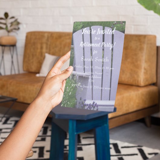 Lavender Garden Chair Foto Retirement Party Einladung