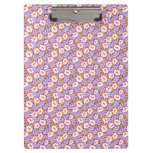 Lavender Garden Clipboard | Floral Office-Accessor Klemmbrett (Vorderseite)