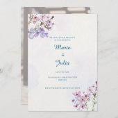 Lavender Garden Hochzeitsdesign Einladung (Vorne/Hinten)