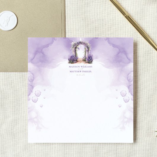 Lavender Garden Wedding Custom Mitteilungskarte