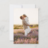 Lavender Garden Wedding Foto Personalisiert Save The Date (Rückseite)