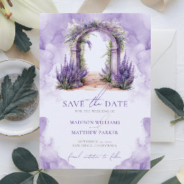 Lavender Garden Wedding Foto Personalisiert Save The Date