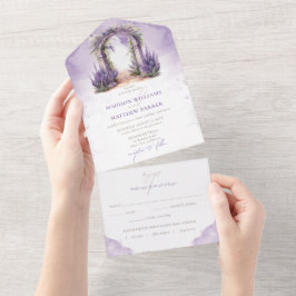 Lavender Garden Wedding mit UAwg All In One Einladung