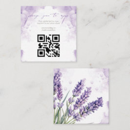 Lavender Garden Wedding QR Code UAwg Begleitkarte