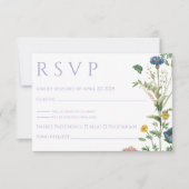 Lavender Garden Wedding RSVP Card Karte (Vorderseite)