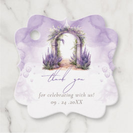 Lavender Garden Wedding Vielen Dank Geschenkanhänger