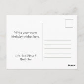 Lavender Geburtstagskarte Blume Foto & Text Postkarte (Rückseite)