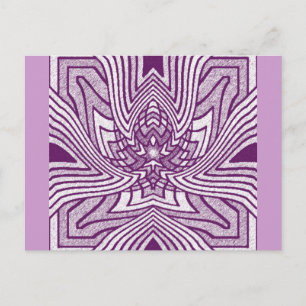 Lavender Geometric Lotus Postcard Postkarte