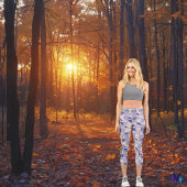 Lavender Geometrics: Modernes Abstraktes Muster Capri Leggings