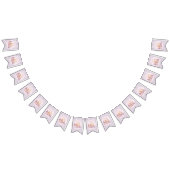 Lavender Gingham 1st Birthday Bunting Flags Wimpelkette (Alle)