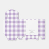 Lavender Gingham Baby Dusche Vielen Dank Geschenkschachtel (Ungefaltet)