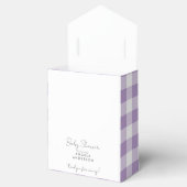Lavender Gingham Baby Dusche Vielen Dank Geschenkschachtel (Geöffnet)