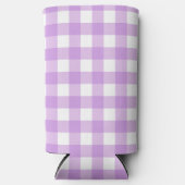 Lavender Gingham Karo Kariert Pattern Selters Dosenkühler (Vorderseite)