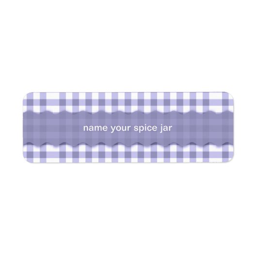 Lavender Gingham Karos Personalisiert (Vorne)