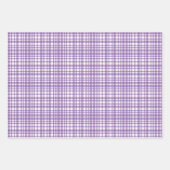 Lavender Gingham Packpapier Geschenkpapier Set (Vorderseite 3)
