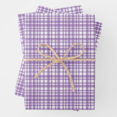 Lavender Gingham Packpapier Geschenkpapier Set (Beispiel)