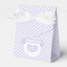 Lavender Gingham Pattern Baby Dusche Vielen Dank