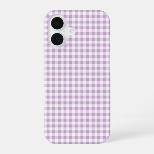 Lavender Gingham Phone Case iPhone 16 Hülle (Rückseite)