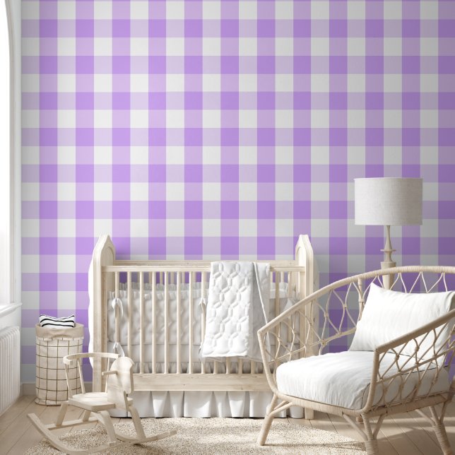 Lavender Gingham Tapete (Kinder)
